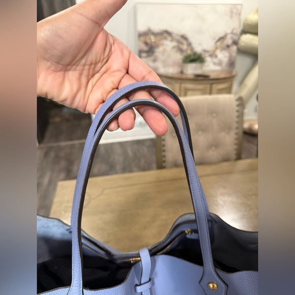 Annabel Ingall Leather Bag with blue, Gold Detail perfet condition - Picture 8 of 15